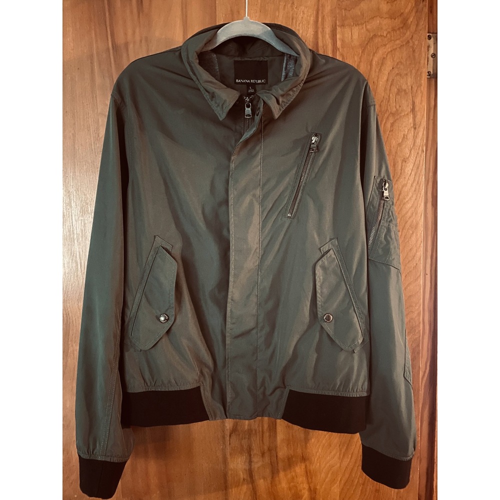 Banana Republic x Schoeller Flight Bomber Jacket Olive Green L Gorpcore Utility